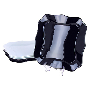 Столовый набор Authentic Black and White Luminarc, 19 предметов 000000000001061008