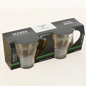 Набор кружек 2шт 250мл ПРОМСИЗ Флирт стекло 000000000001202229