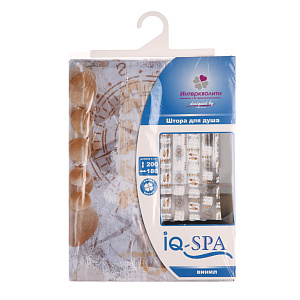 Штора для ванной комнаты IQ-Spa, 180х200 см, ПВХ 000000000001126396