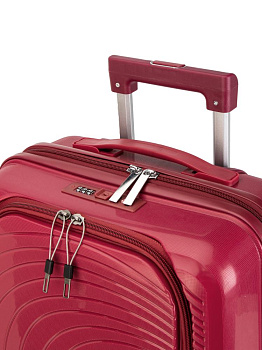 Чемодан на колесах S (36х22х55см) абстракция с дополнительным отделом красный PP 000000000001226567