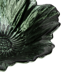 Ваза-конфетница 13,5см GLASSCOM Цветок Green стекло 000000000001219180