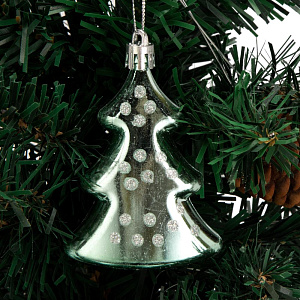 Декоративное украшение Набор 4шт 8см Елка серия Мятная пластик 000000000001224128