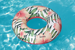 Круг для плавания 119см BESTWAY Тропические пальмы для детей старше 12 лет 000000000001215640