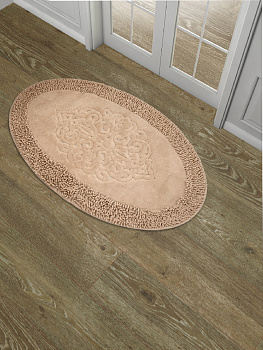 Ковр 60х100 100%хл капуч овал длин ворсТ 000000000001187181