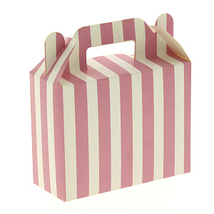 Коробка маленькая 11х14см 6шт розовая полоска R010045 000000000001174065