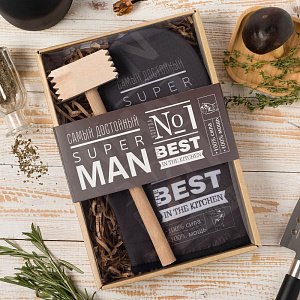 Набор кухонный Super man (прихватка 20х28см + молоток деревянный) 4654916 000000000001200846