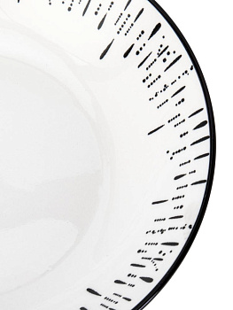 Тарелка суповая 20см ELRINGTON MILA SHANY белый/черный керамика 000000000001228510