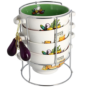 Набор бульонниц Wellberg, 700мл, керамика, 5 предметов 000000000001154842