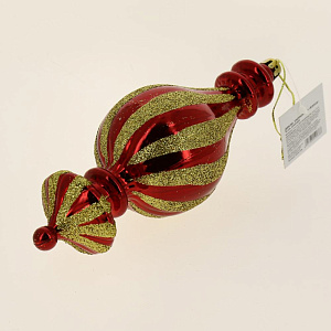 Декоративное украшение 16см Капля красный пластик PC04173R 000000000001192078