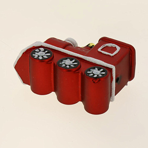 Декоративное украшение 9,5см Паровозик красный пластик PC04172R 000000000001192077