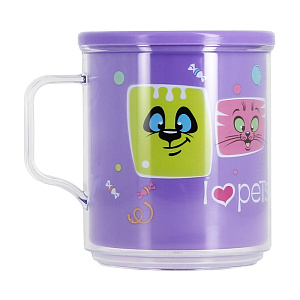 Термокружка 400мл MARTIKA Любимые животные фиолетовая пластик С525ФИЛ 000000000001118836