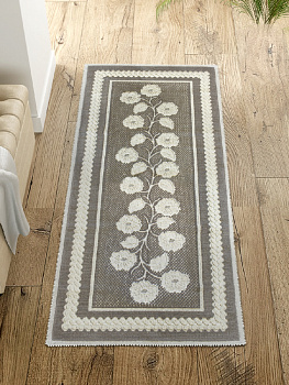 Коврик 78х198см LUCKY Bukle серый 95%хлопок/5%ПЭ 000000000001184032