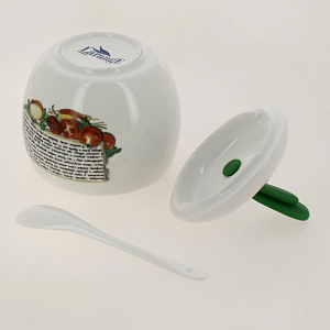 Баночка для аджики 9,7х9,7х7,7см LARANGE с ложкой фарфор 000000000001091225