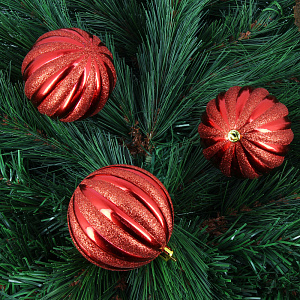 Набор елочных шаров Мандарин Посуда Центр, 8 см, 3 шт. 000000000001161781