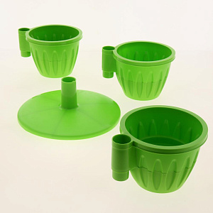 Горшок Каскад 3шт D29 H23 зеленый 000000000001185598