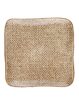 Тарелка 20см LUCKY Лен квадратная бежевый керамика 000000000001211784