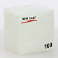 Салфетки бумажные 24х24см 100л 1 слой НОВАЯ ЛИНИЯ Белая