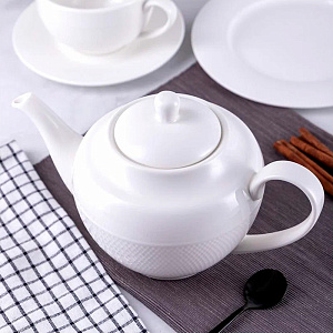 Чайник заварочный 990мл TUDOR ENGLAND Royal Sutton белый фарфор 000000000001181779