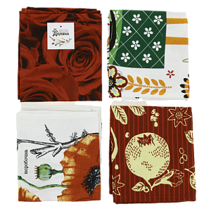 Набор кухонных полотенец 4шт 35х60см Доляна Тебе 100%хлопок 000000000001206725