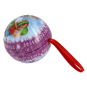 Декоративное украшение 6,4см ФЕНИКС-ПРЕЗЕНТ Шар с пожеланием металл 000000000001132741