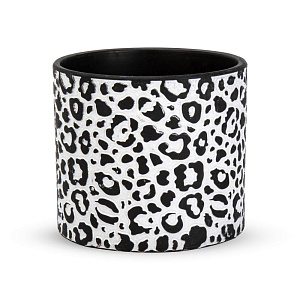 Кашпо 16х14см 1,95л Леопард черный керамика 000000000001225886