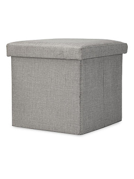 Пуфик складной 30х30х30см куб серый рогожка 000000000001226406