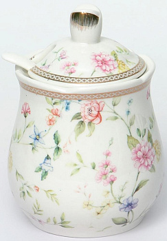 Баночка для мёда 320мл Balsford ТЕОДОРА с ложкой подарочная упаковка фарфор 173-42016 000000000001203969