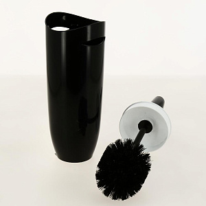 Ёрш с подставкой для унитаза чёрно-белый D10см H35см пластик PRIMANOVA M-E05-21 000000000001201688