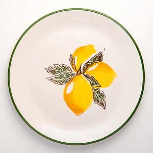 Тарелка обеденная 25см CERA TALE Лимоны керамика глазурованная 000000000001206488