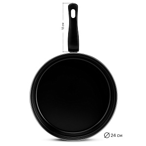 Сковорода 24см глубокая углеродистая сталь 000000000001219980