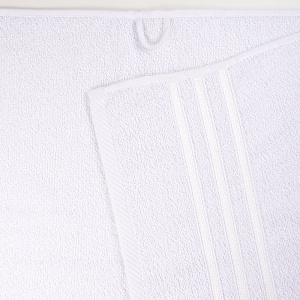 Полотенце махровое 70х130см DINA ME бордюр с 3 полосками белое плотность 380гр/м 100%хлопок 000000000001210273