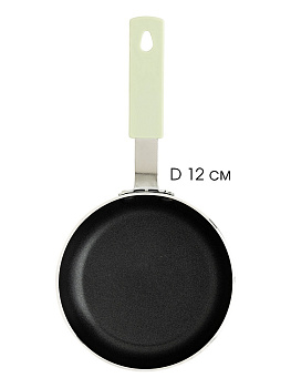 Сковорода 12см LUCKY ручка нержавеющая сталь/силикон мятный алюминий 000000000001220114