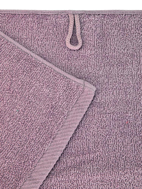 Полотенце махровое 50х90см СОФТИ бордюр 3 полоски лиловый хлопок 100% 000000000001215912