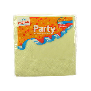 Бумажные салфетки 2-х слойные Kids Party Paclan, 24?24 см, 50 шт. 000000000001138256
