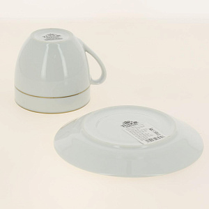 TUDOR Чайная пара 250мл с золотым кантом,TUM250CG 000000000001193742