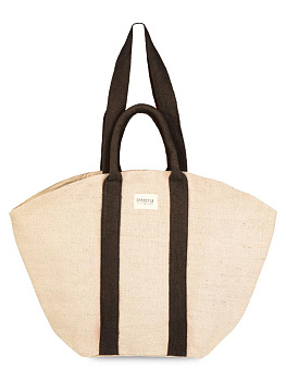 Сумка 40х58х27 DE'NASTIA Patyka Bag коричневая ручка хлопок/джут 000000000001225560