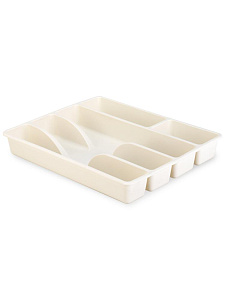Лоток для столовых приборов 31,7x26,5x6,3см белый полипропилен 000000000001229339