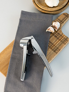 Пресс для чеснока 16,5x3x5см DE'NASTIA Monolit серый цинковый сплав/пластик 000000000001231172