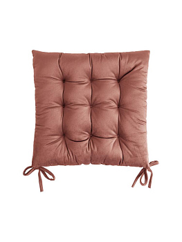 Подушка на стул 40х40см DE'NASTIA темно-розовый велюр полиэстер 000000000001226955