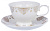 Чайная пара чашка 220мл+ блюдце,белаяс золотом, подарочная упаковка,107-04014 000000000001177804