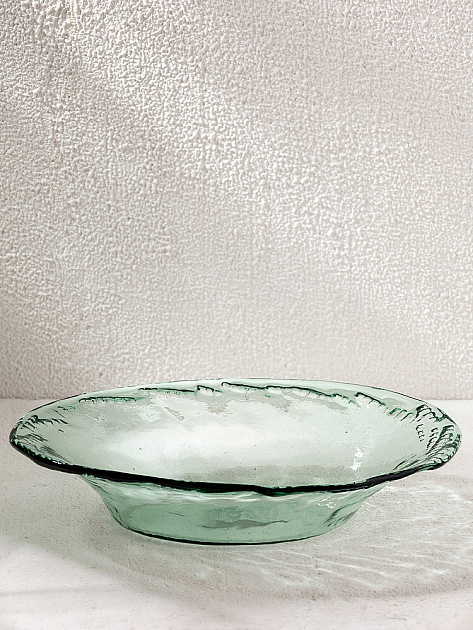 Ваза декоративная 40x28,5x10см DE'NASTIA Египет овальная чаша прозрачный стекло 000000000001225009