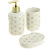 Набор для ванной 3 предмета ДОЛЯНА Андрамеда мыльница дозатор для мыла стакан керамика пластик 000000000001209715