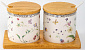 Набор банок 2шт 250мл BALSFORD МАНУЭЛА (крышка/ложка на подставке) подарочная упаковка фарфор