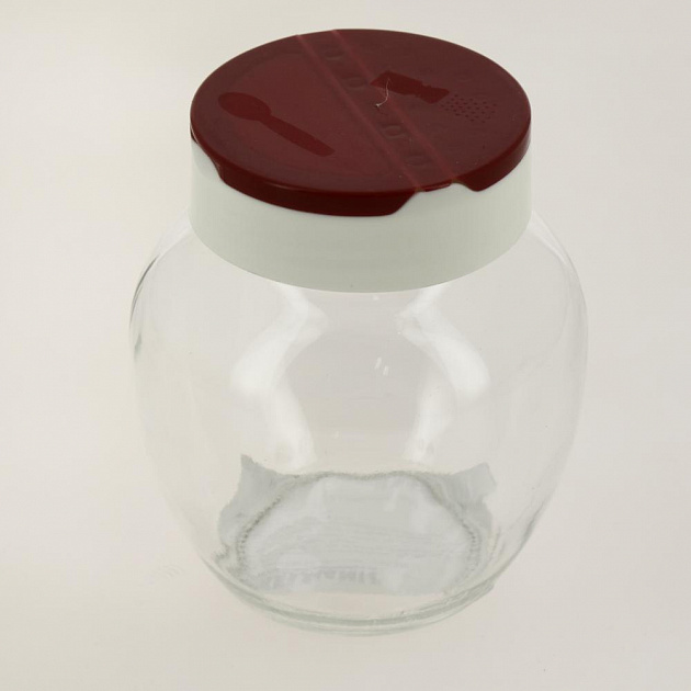 Диспенсер для соли/перца/специй 370мл FACKELMANN Style Фигурный двойная серая крышка для дозировки стекло 000000000001194393