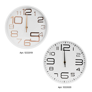 Часы настенные Chimes D30см белые с черным 000000000001222020