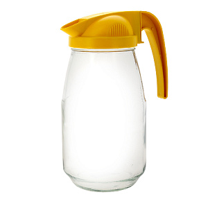 Кувшин 1,5л ГУСЬ-ХРУСТАЛЬНЫЙ Дачный с желтой крышкой стекло 000000000001197751