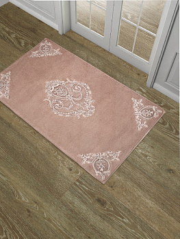 Ковр 60х100 100%хл роз аплик кружевоТУРЦ 000000000001187183