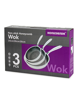 Набор сковород 3шт 24/26/28см нержавеющая сталь 000000000001229051