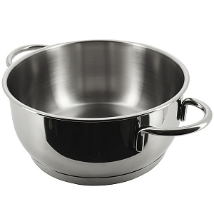 Кастрюля 2,7л низкая металлическая крышка нержавеющая сталь 000000000001140011