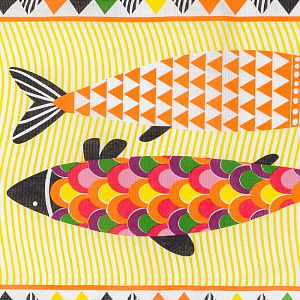 Полотенце кухонное Доляна Fish 35х60см 100%хл 160г/м2 4136470 000000000001200817